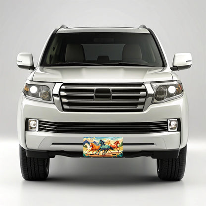 Running Wild Horses Metal Vanity Novelty Tag License Plate for Trucks Cars SUVs