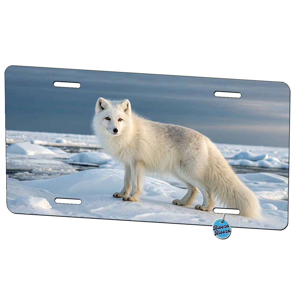 Arctic Fox Snow Metal Vanity Novelty Tag License Plate for Trucks Cars SUVs