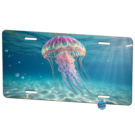 Beautiful Jelly Fish Metal Vanity Novelty Tag License Plate for Trucks Cars SUVs