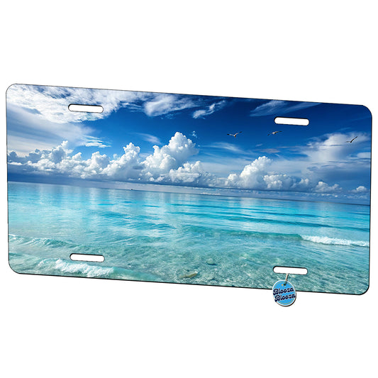 Beautiful Ocean Clouds Metal Vanity Novelty Tag License Plate for Trucks Cars SUVs