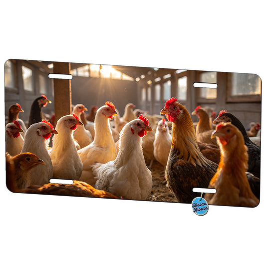Bunch Of Chickens Metal Vanity Novelty Tag License Plate for Trucks Cars SUVs