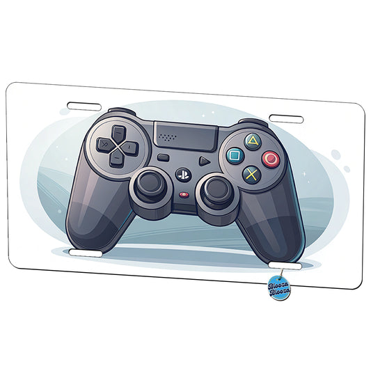 Game Controller Illustration Gamer Metal Vanity Novelty Tag License Plate for Trucks Cars SUVs