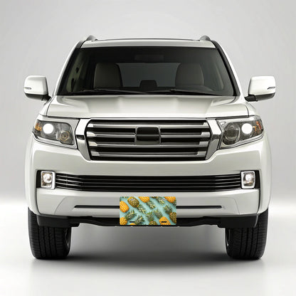 Pineapples Pattern Blue Background Metal Vanity Novelty Tag License Plate for Trucks Cars SUVs