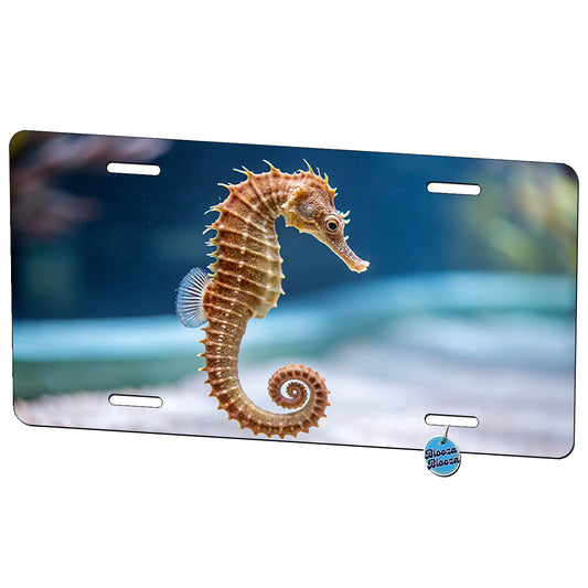 Sea Horse Ocean Cute Metal Vanity Novelty Tag License Plate for Trucks Cars SUVs