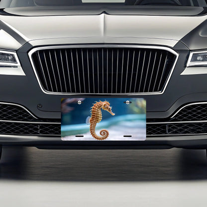 Sea Horse Ocean Cute Metal Vanity Novelty Tag License Plate for Trucks Cars SUVs
