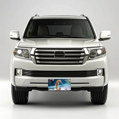 Sea Horse Ocean Cute Metal Vanity Novelty Tag License Plate for Trucks Cars SUVs