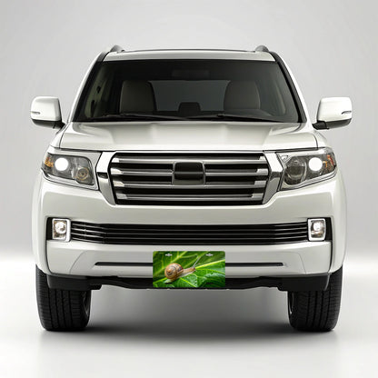 Snail On Leaf Metal Vanity Novelty Tag License Plate for Trucks Cars SUVs