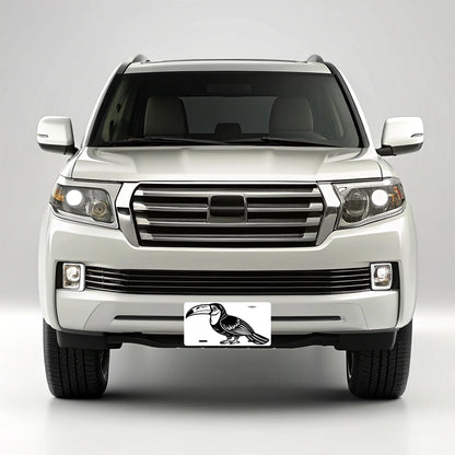 Toucan Black White Metal Vanity Novelty Tag License Plate for Trucks Cars SUVs