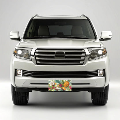 Tropical Fruit Pattern Palm Leaves Metal Vanity Novelty Tag License Plate for Trucks Cars SUVs