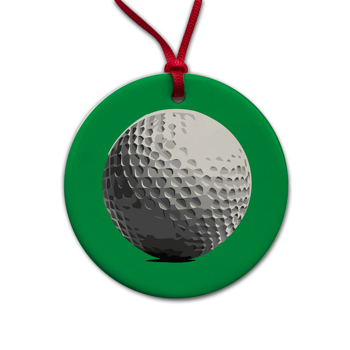 Golf Ball Golfing Sport Round Ceramic Holiday Christmas Tree Ornament