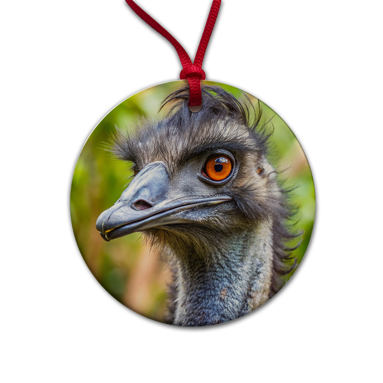 Emu Round Ceramic Holiday Christmas Tree Ornament