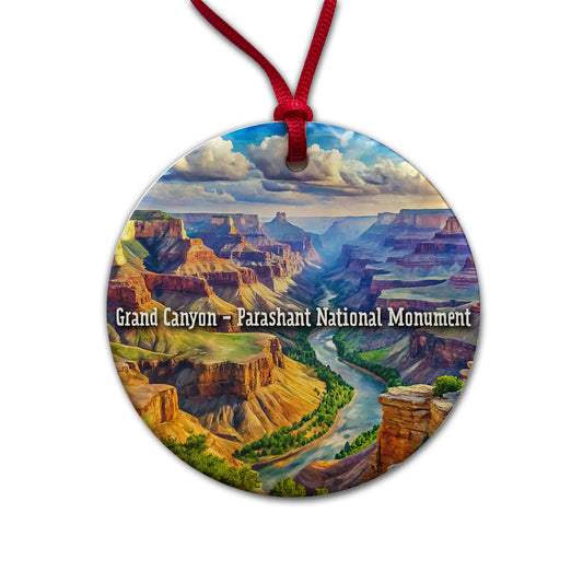 Grand Canyon - Parashant National Monument Arizona Round Ceramic Holiday Christmas Tree Ornament