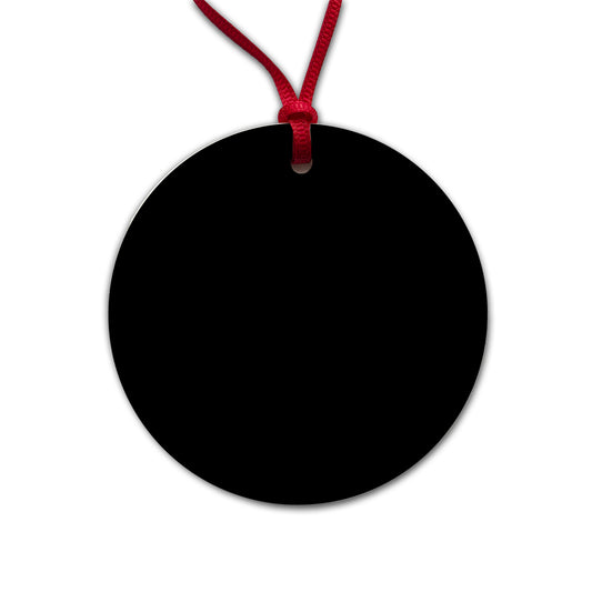 It's Just a Solid Black Color Round Ceramic Holiday Christmas Tree Ornament