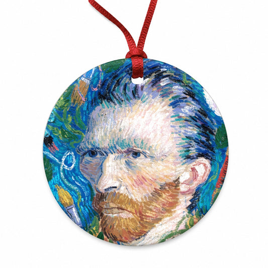 Vincent Van Gogh Artist Round Ceramic Holiday Christmas Tree Ornament