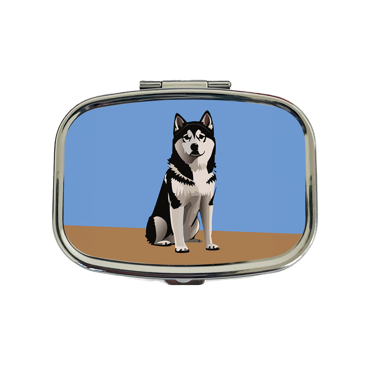 Alaskan Klee Kai Dog Sitting Travel Pill Box Case