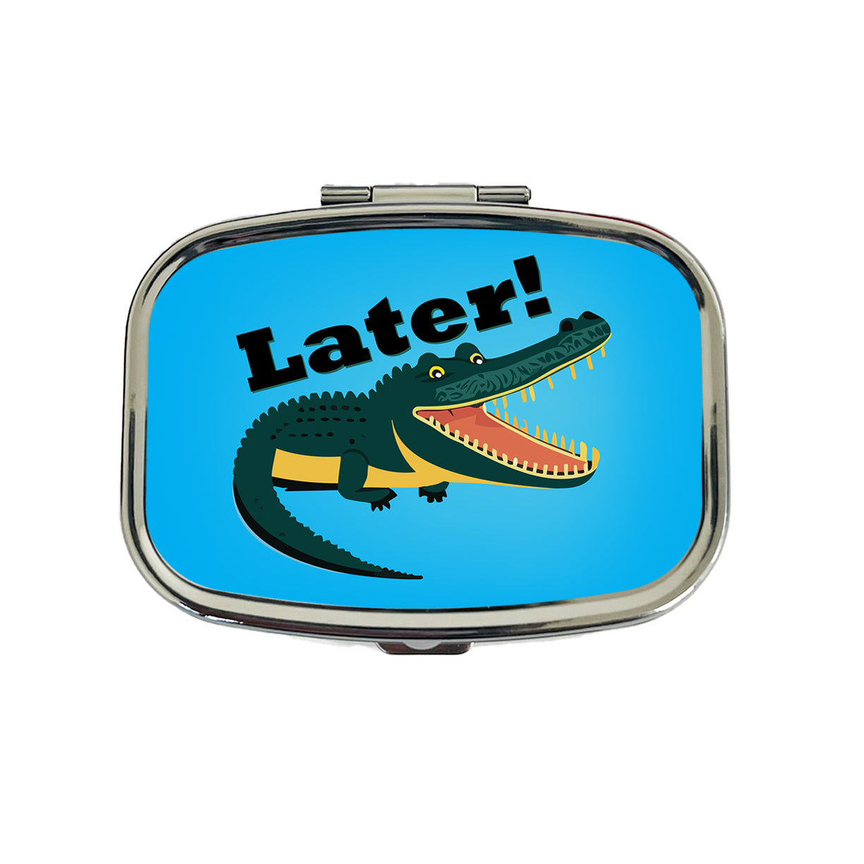 Alligator Later Gator Funny Travel Pill Box Case