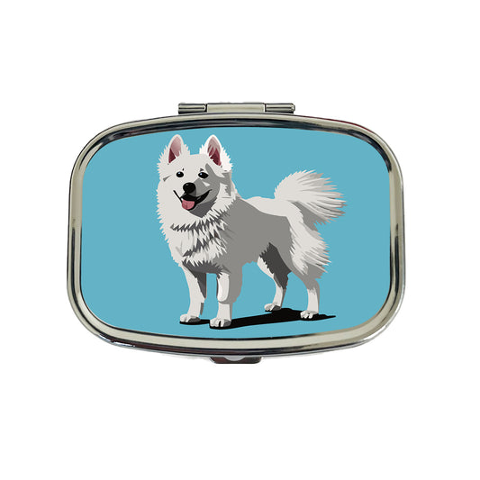 American Eskimo Dog Standing Travel Pill Box Case