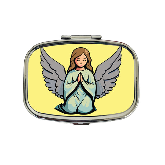 Angel Praying Christian Travel Pill Box Case