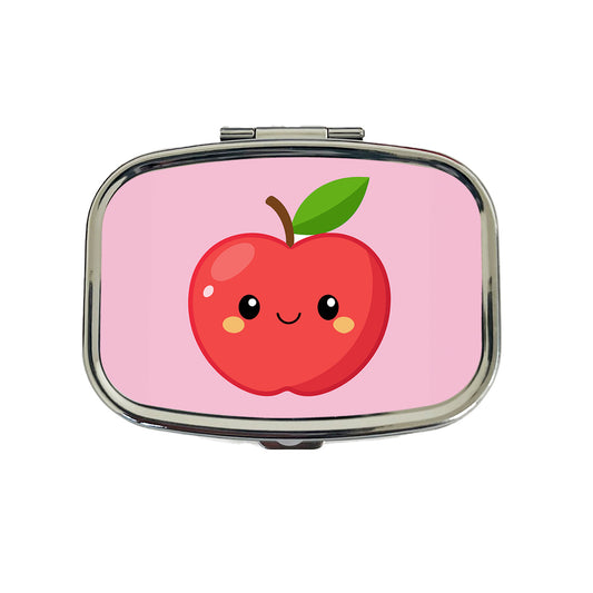 Apple Cute Happy Fruit Teacher Travel Pill Box Case