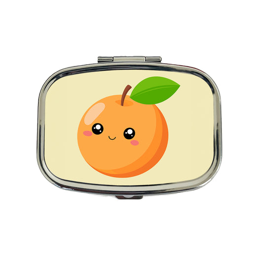 Apricot Cute Happy Fruit Travel Pill Box Case