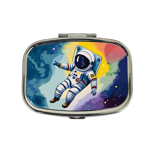 Astronaut Floating in Space Astronomy Travel Pill Box Case