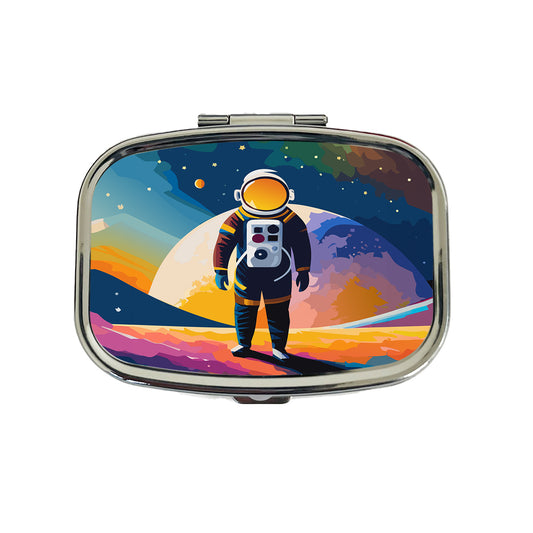 Astronaut Standing Space Astronomy Travel Pill Box Case