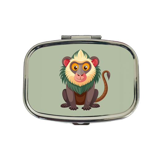 Baboon Cute Travel Pill Box Case