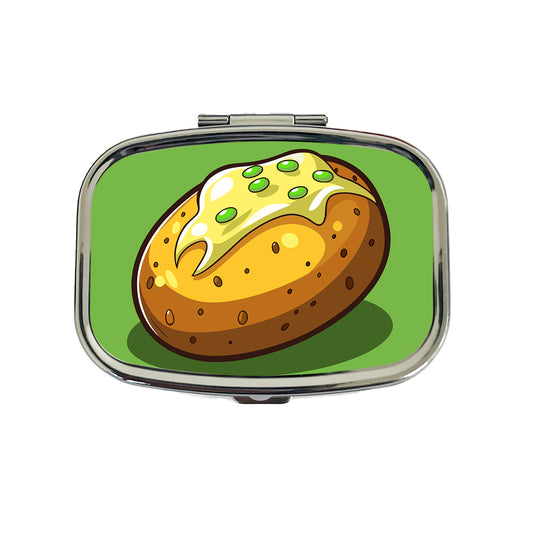 Baked Potato with Butter Travel Pill Box Case