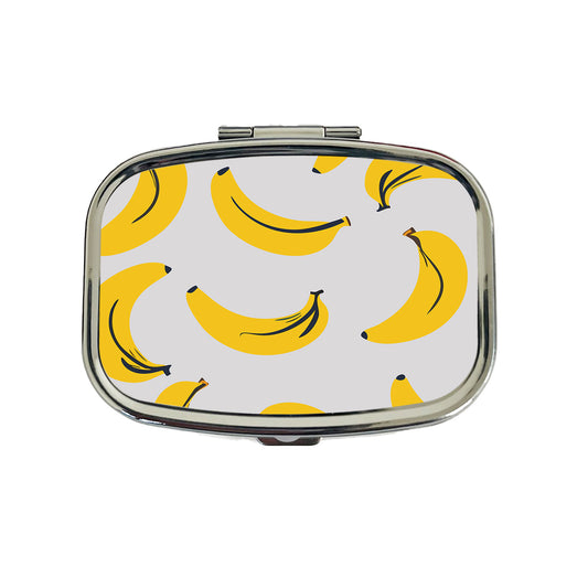 Bananas Scattered Pattern Travel Pill Box Case
