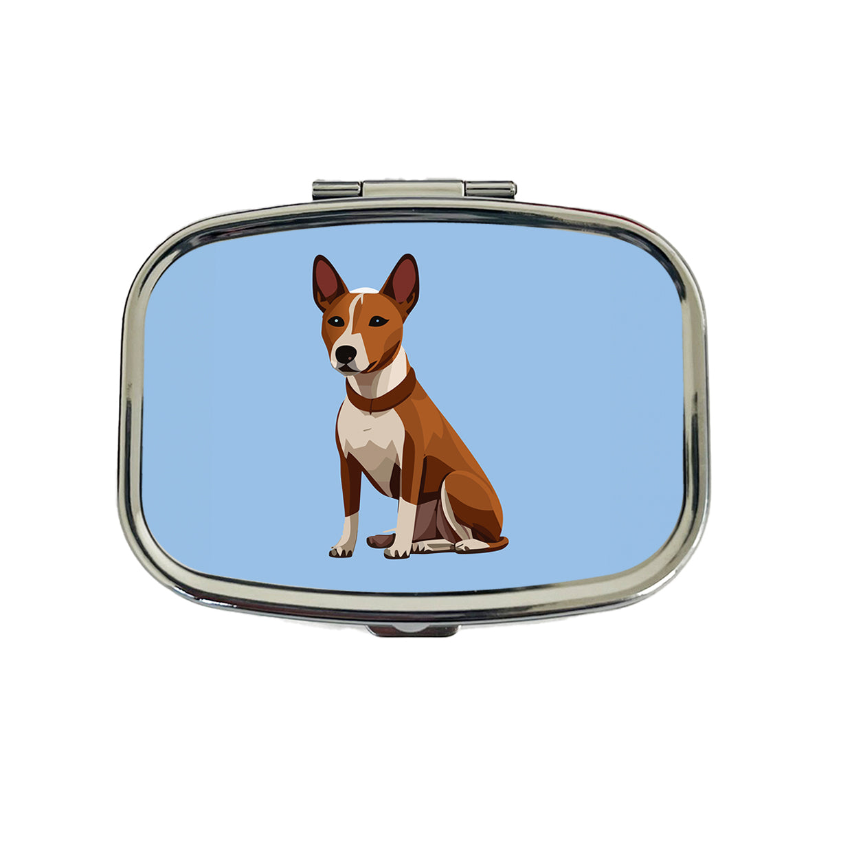 Basenji Dog Sitting Travel Pill Box Case