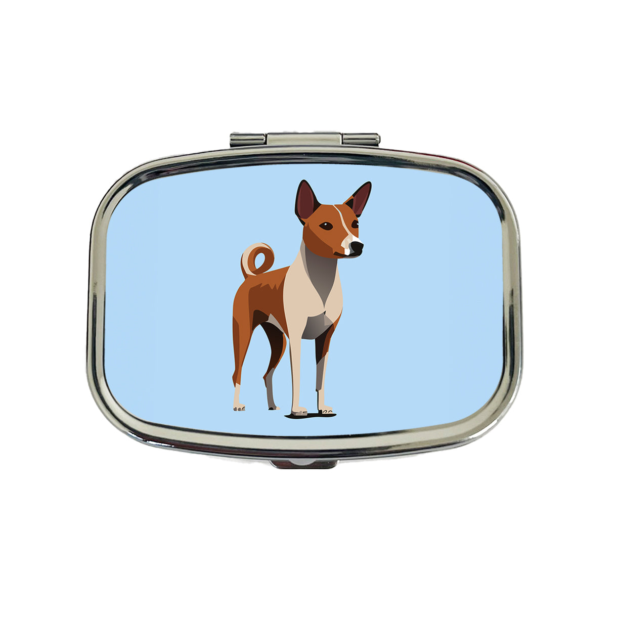 Basenji Dog Standing Travel Pill Box Case