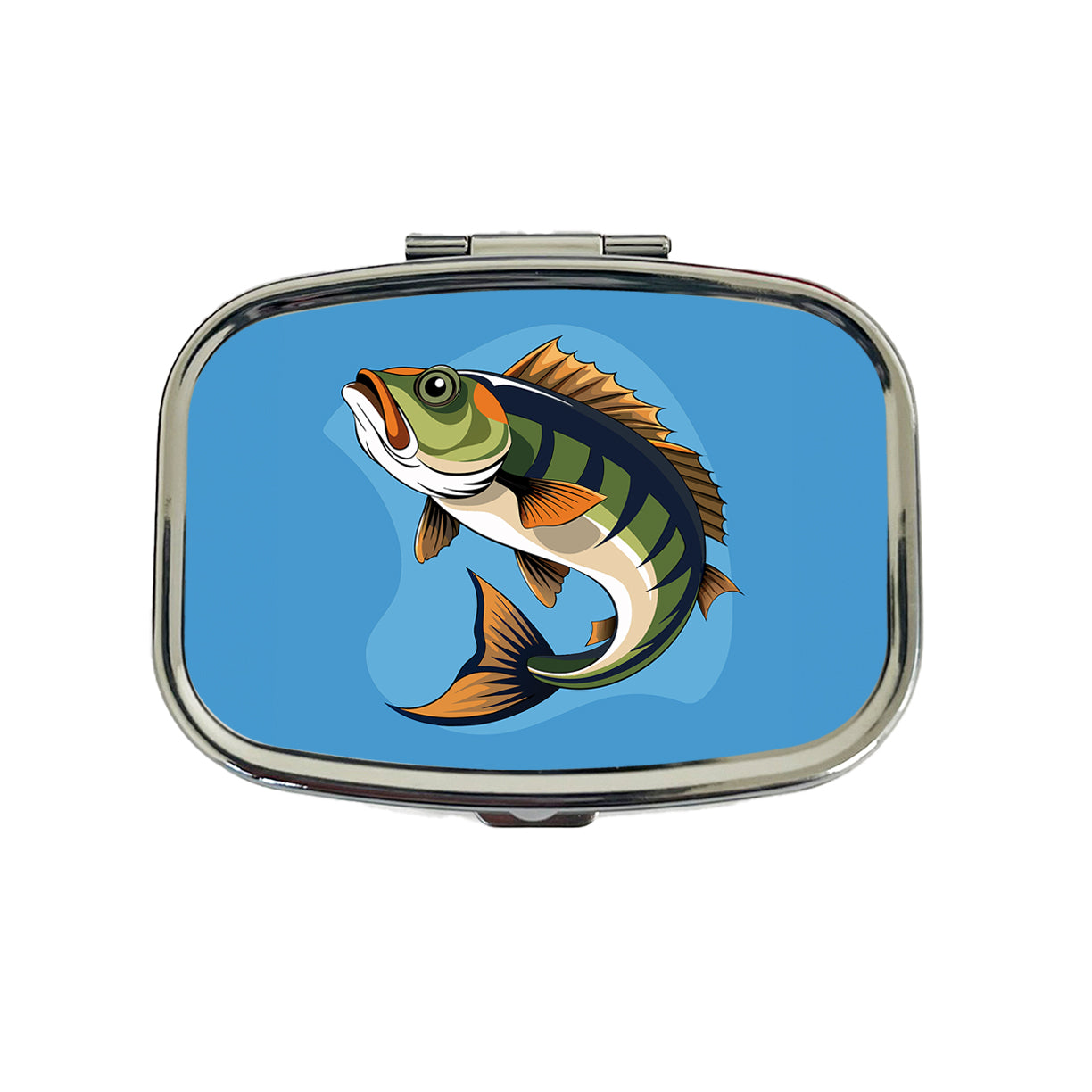 Bass Fish Fishing Travel Pill Box Case