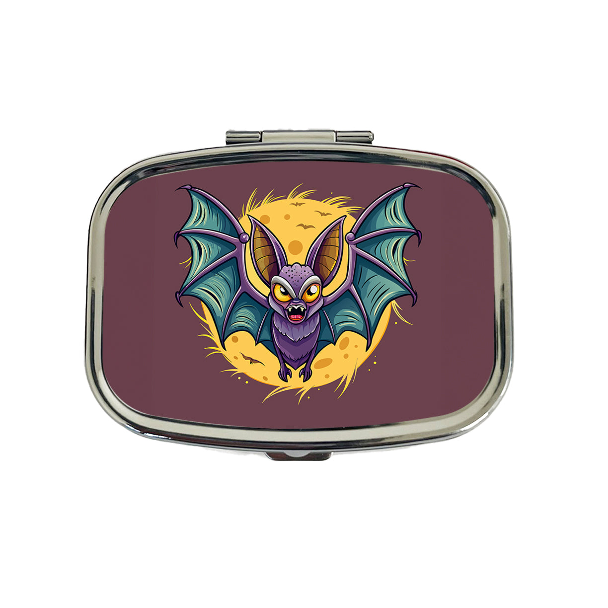 Bat Flying Halloween Spooky Travel Pill Box Case