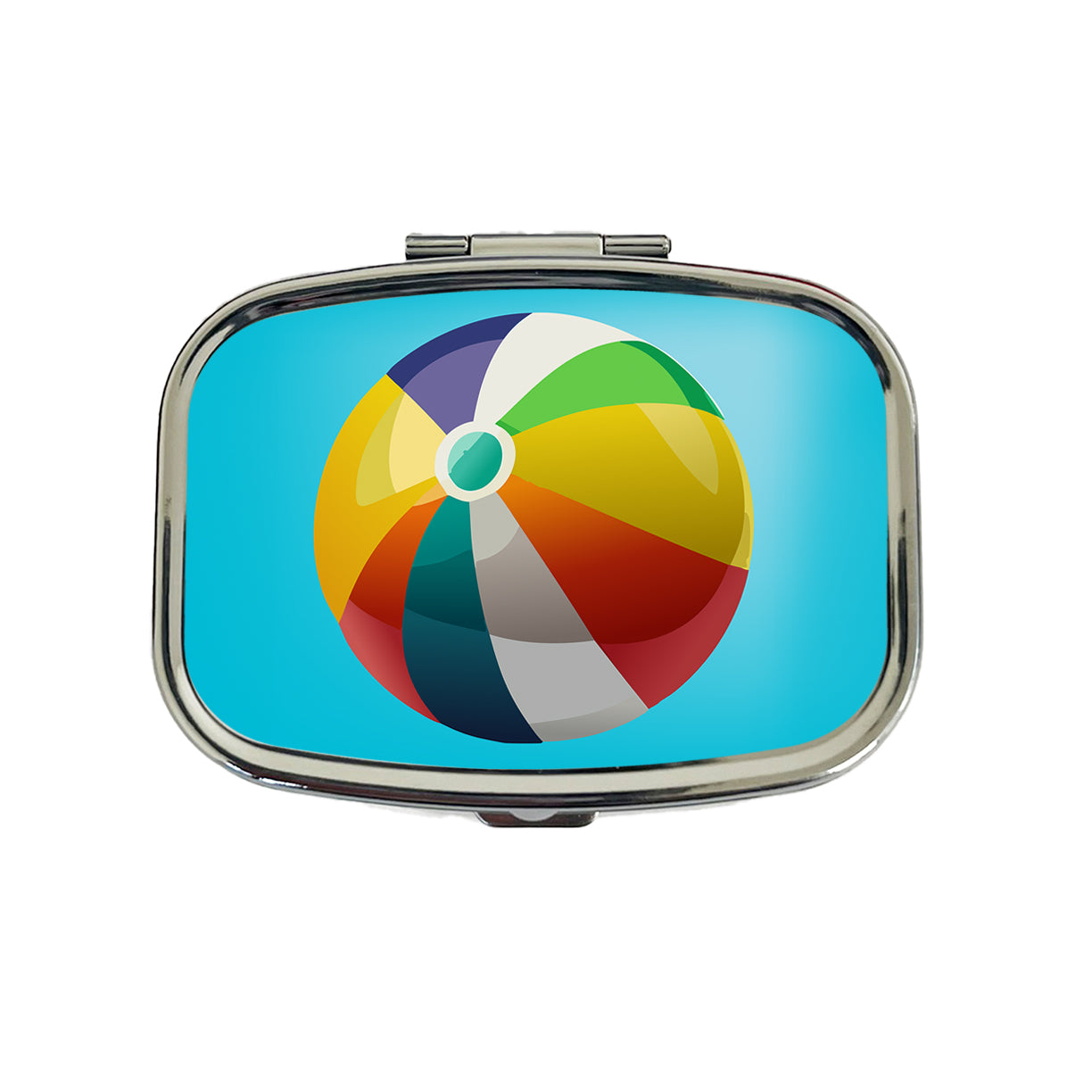 Beach Ball Colorful Travel Pill Box Case