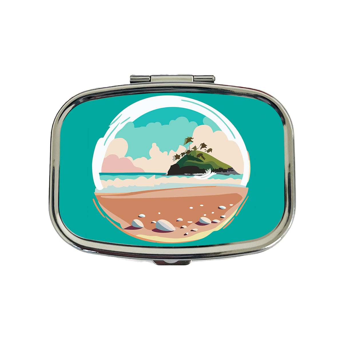 Beach Ocean Paradise Tropical Island Vacation Travel Travel Pill Box Case