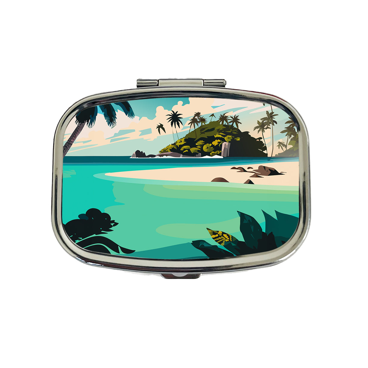 Beach Tropical Island Paradise Vacation Travel Pill Box Case