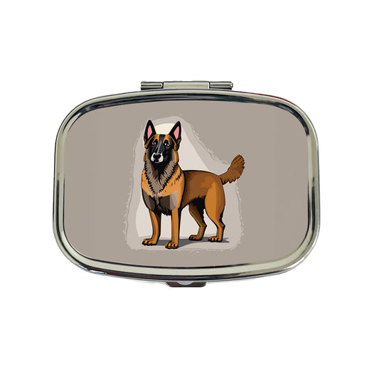 Belgian Shepherd Dog Standing Travel Pill Box Case