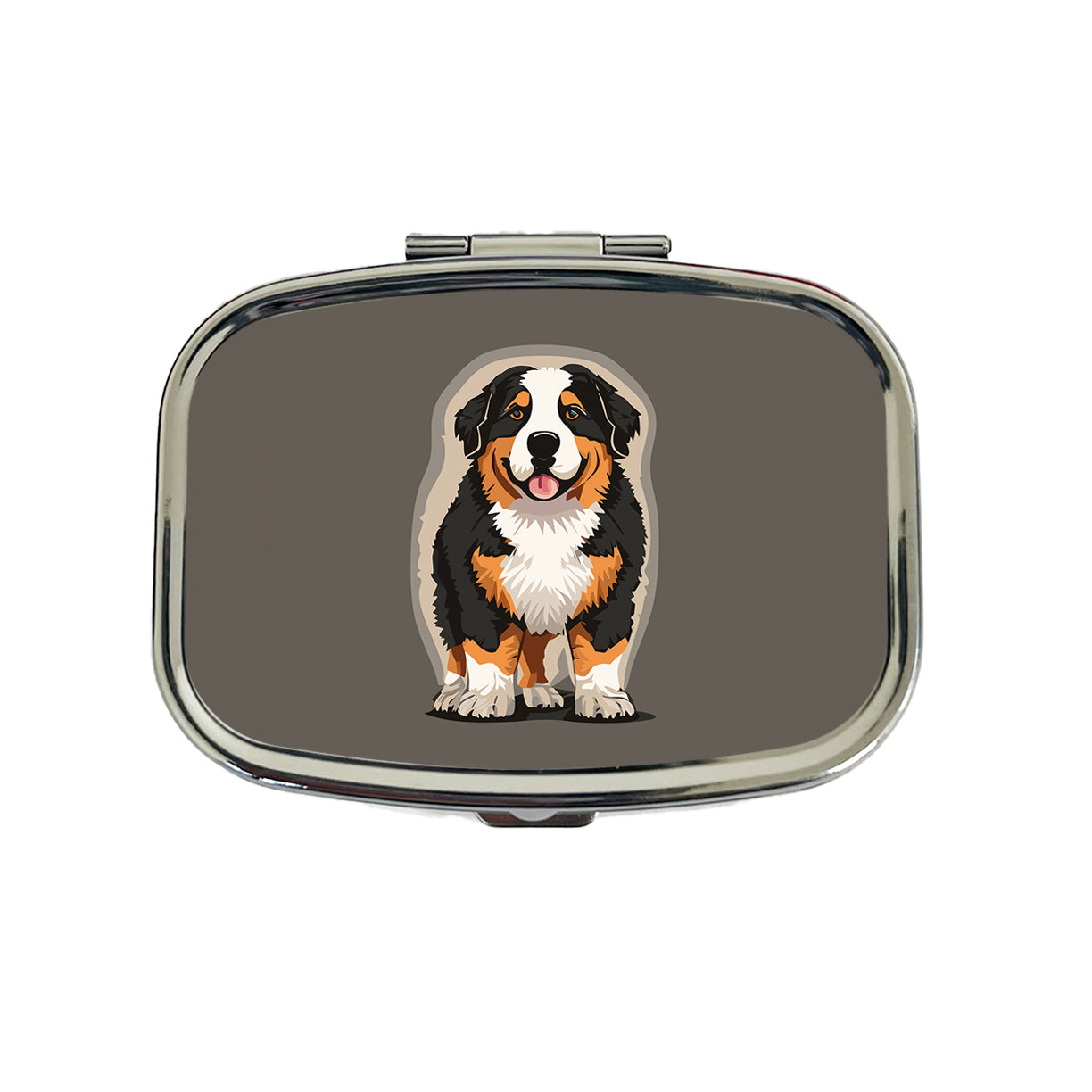 Bernese Mountain Dog Standing Travel Pill Box Case