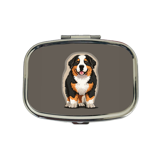 Bernese Mountain Dog Standing Travel Pill Box Case