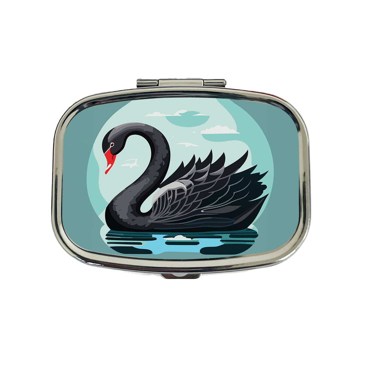 Black Swan Swimming Travel Pill Box Case