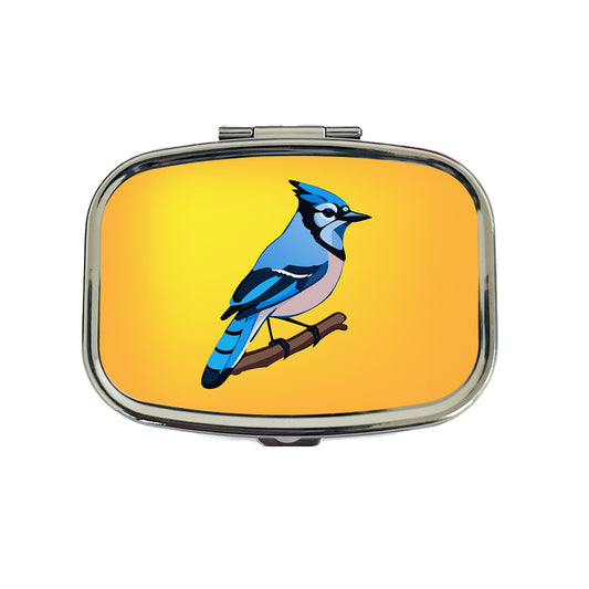 Blue Jay on Branch Travel Pill Box Case