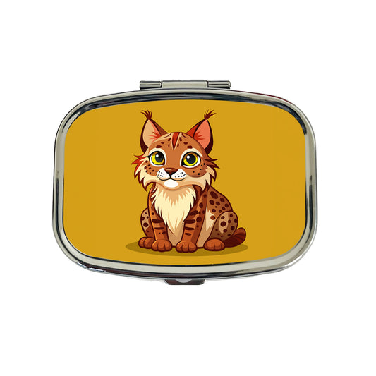 Bobcat Cute Travel Pill Box Case