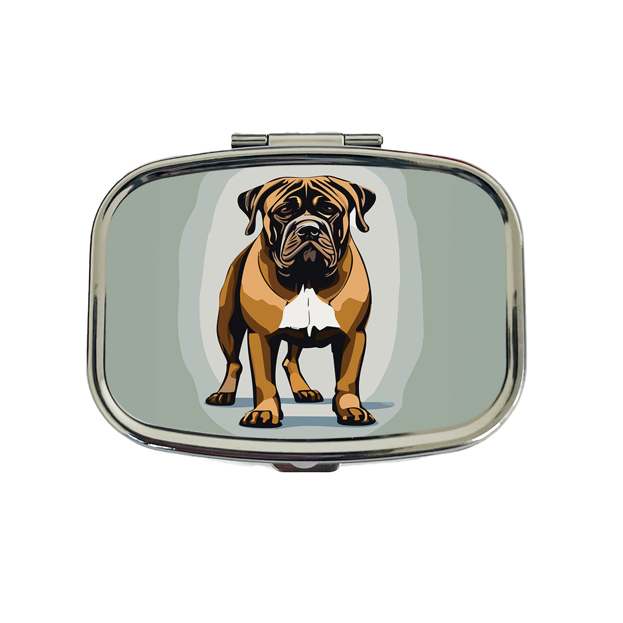Bullmastiff Dog Standing Travel Pill Box Case