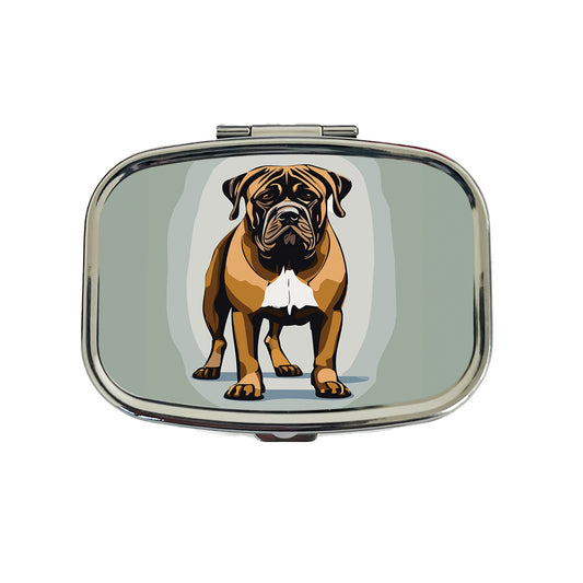 Bullmastiff Dog Standing Travel Pill Box Case