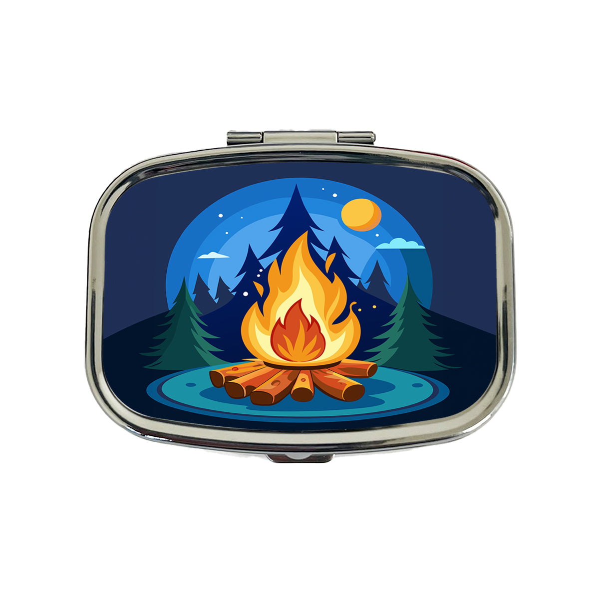 Camp Fire Camping Travel Pill Box Case