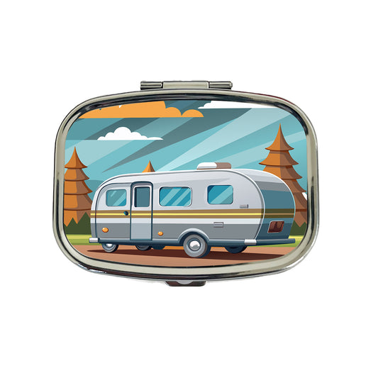 Camper RV Trailer Traveling Road Trip Travel Pill Box Case