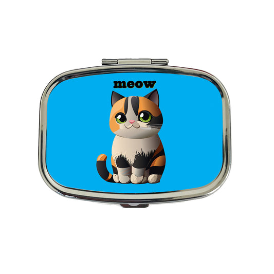 Cat Cute Meow Travel Pill Box Case