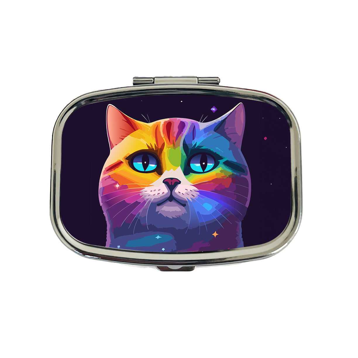 Cat Rainbow in Space Stunning Travel Pill Box Case