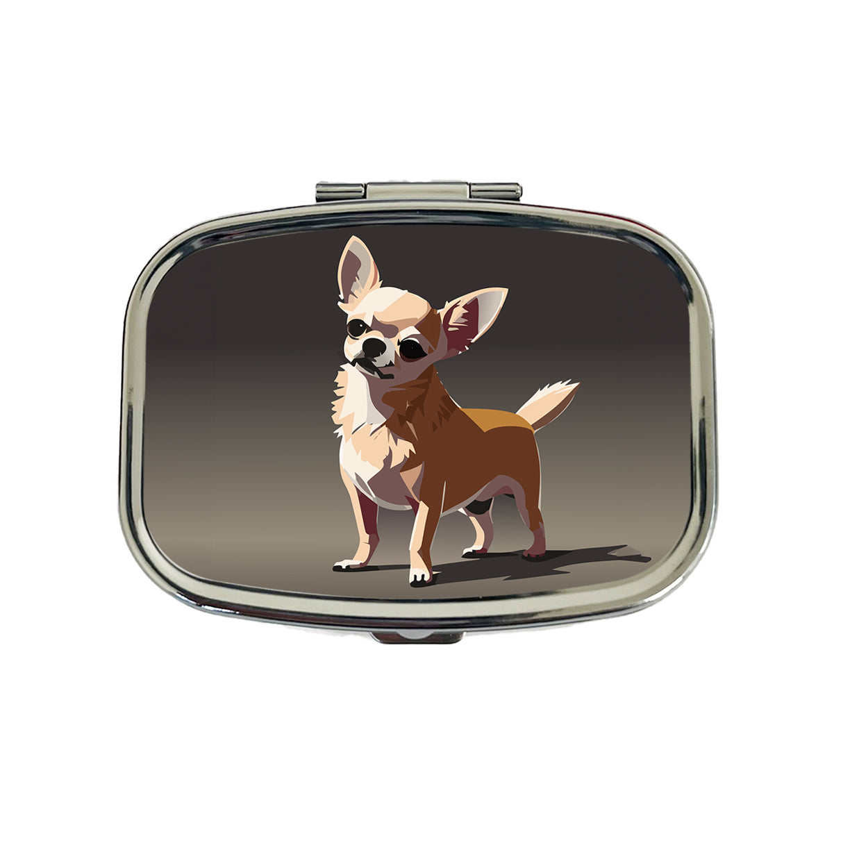 Chihuahua Dog Standing Travel Pill Box Case