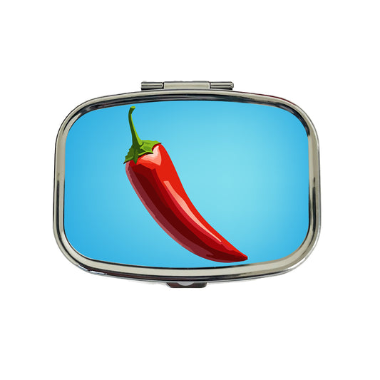 Chili Pepper Red Travel Pill Box Case
